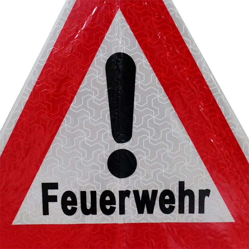 Reflective Feuerwehr Tripod Warning Sign 6 Reflective Feuerwehr Tripod Warning Sign 6