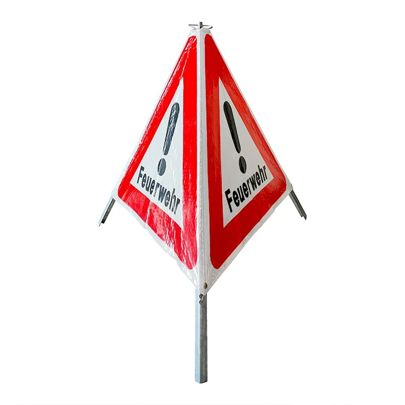 Reflective Feuerwehr Tripod Warning Sign 9 Reflective Feuerwehr Tripod Warning Sign 9