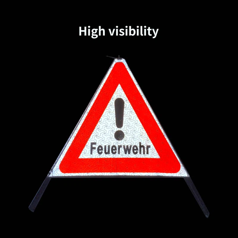 Reflective Feuerwehr Tripod Warning Sign 14 Reflective Feuerwehr Tripod Warning Sign 14