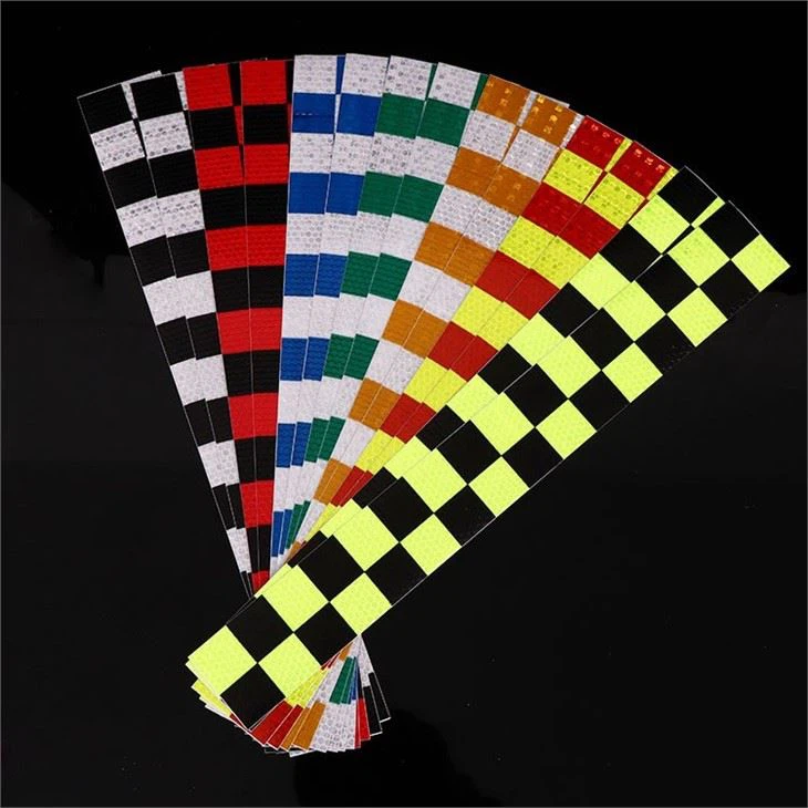Reflective Checkered Tape Sticker