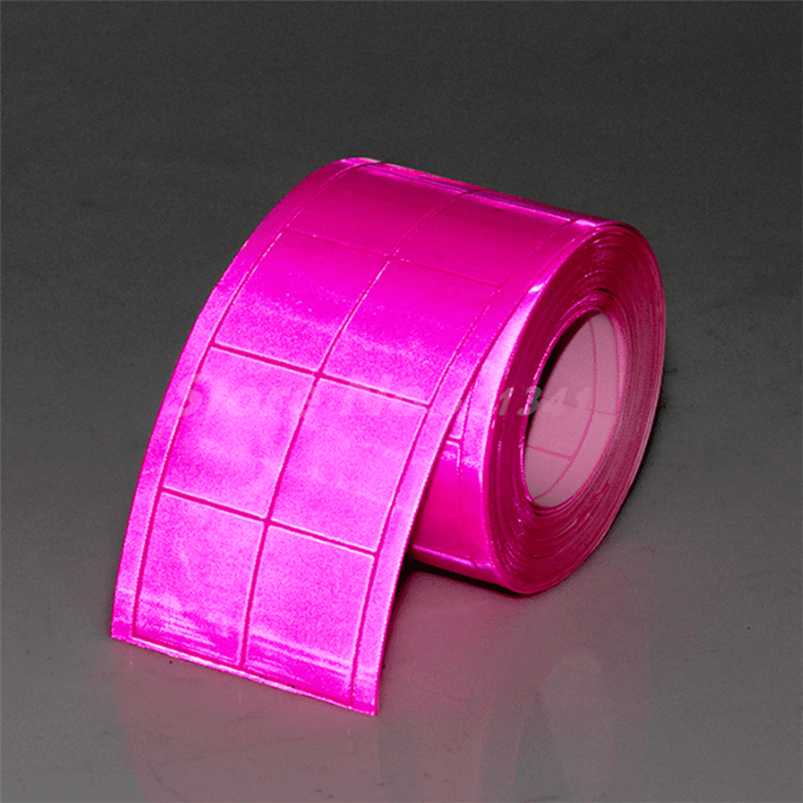 Pink Checkered PVC Reflective Tape For Clothing