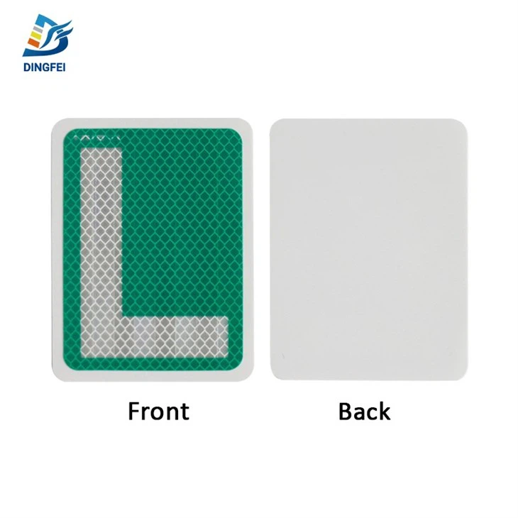 Spain V13 L Shape Reflective Sticker Plate For New Driver